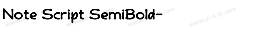 Note Script SemiBold字体转换